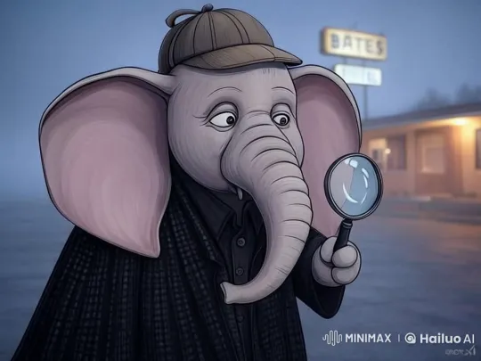 Detective Elephant Investigates the Bates Motel – AI Generated Video | Hailuo AI