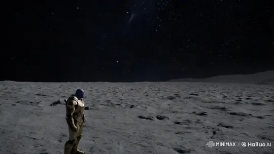 Thanos and Iron Man Confront on the Moon – AI Generated Video | Hailuo AI