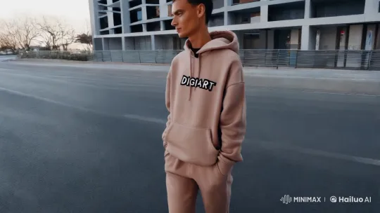 Digiart Fashion Showcase in Urban Setting – AI Generated Video | Hailuo AI