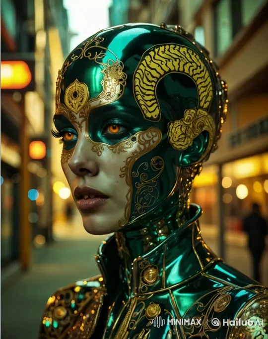 Futuristic Figure in Urban Night with Enchanting Glow – AI Generated Video | Hailuo AI