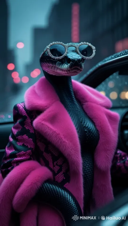 Elegant Cobra Enchants Parisian Evening – AI Generated Video | Hailuo AI