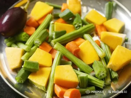 Vibrant Vegetables Engage in Playful Fight on Plate – AI Generated Video | Hailuo AI