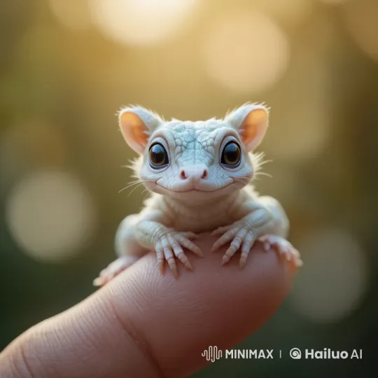 Adorable Baby Crocodile Rests on Human Finger – AI Generated Video | Hailuo AI