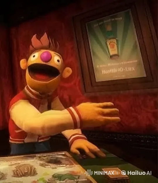 Puppet Explains Game on Table with Enthusiasm – AI Generated Video | Hailuo AI