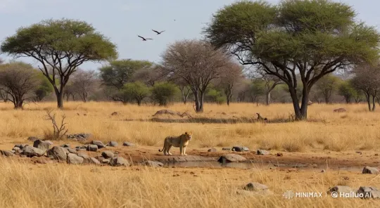 Drought-Stricken Savanna: Struggle for Survival – AI Generated Video | Hailuo AI