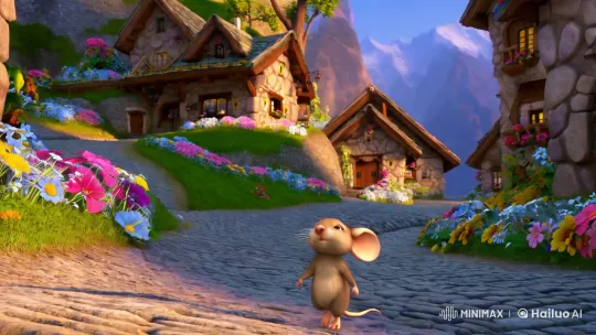 Dreamy Mouse Milo in Enchanted Mountain Village – AI Generated Video | Hailuo AI