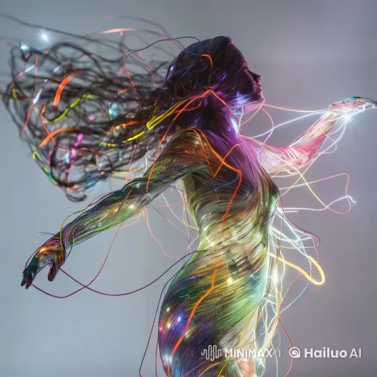 Electric Woman's Mesmerizing Dance of Light – AI Generated Video | Hailuo AI