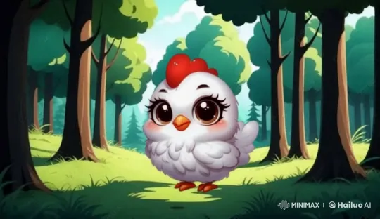 Lonely Chick Searches for Mother in Serene Forest – AI Generated Video | Hailuo AI