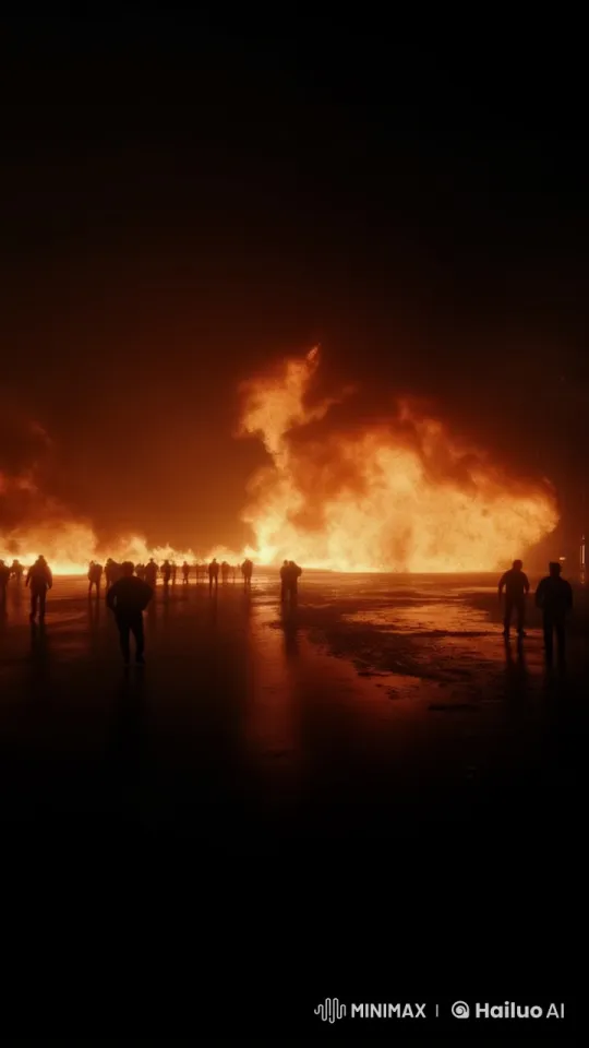 Dystopian Inferno: Thriller Survival Scene Captured in Live2D – AI Generated Video | Hailuo AI