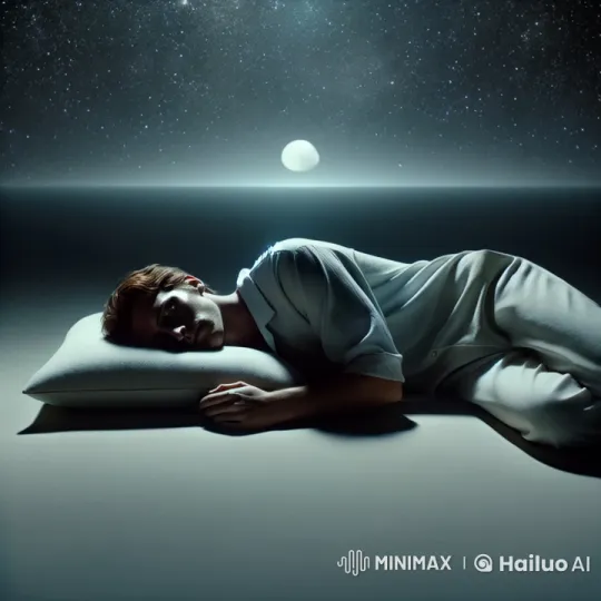 Solemn Reflection Under a Starry, Moonlit Sky – AI Generated Video | Hailuo AI