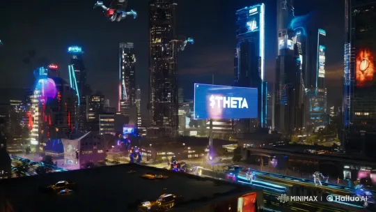 Futuristic Cityscape Showcases Advanced Tech and Urban Life – AI Generated Video | Hailuo AI