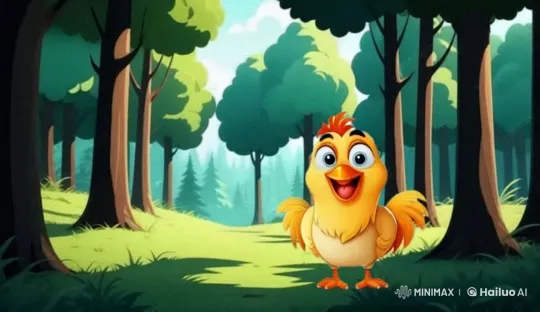 Lost Chick's Journey Through Enchanted Forest – AI Generated Video | Hailuo AI