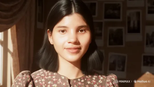 Nostalgic Woman Reflects on Memories in Cozy Room – AI Generated Video | Hailuo AI