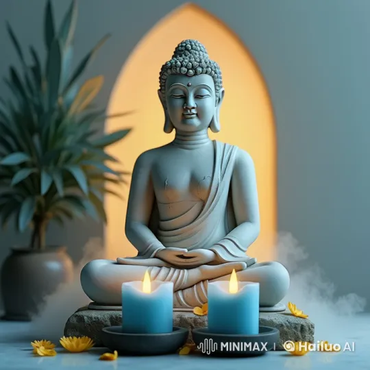 Tranquil Buddha in Serene Meditation Scene – AI Generated Video | Hailuo AI