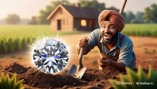 Farmer Finds Sparkling Diamond in Countryside – AI Generated Video | Hailuo AI