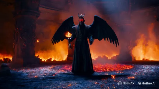 Belial: The Seductive Demon in a Dark, Regal Setting – AI Generated Video | Hailuo AI