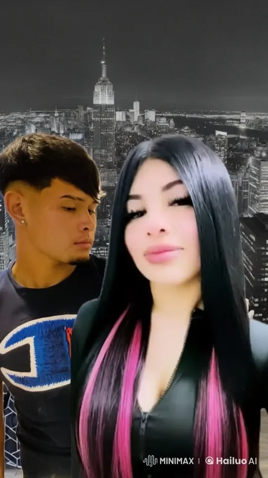 Affectionate Couple Embraces Against City Skyline – AI Generated Video | Hailuo AI