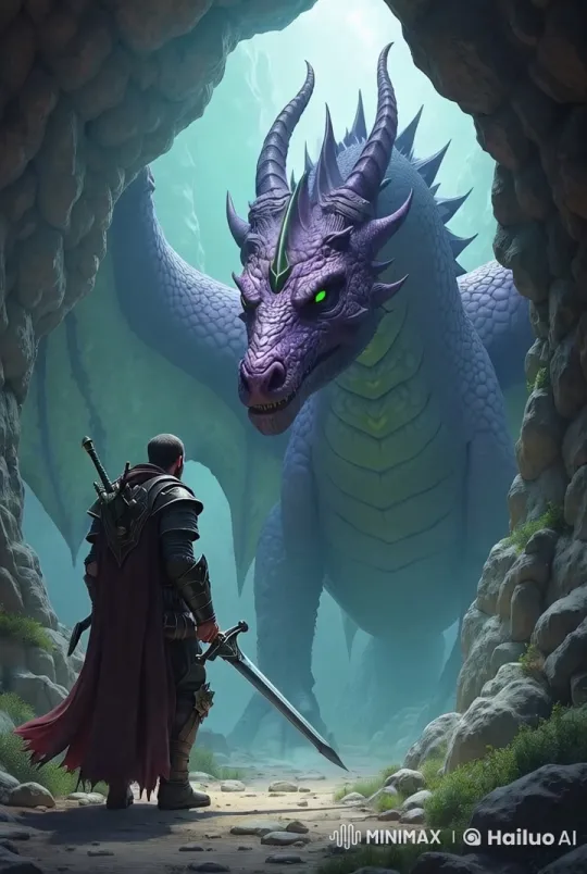 Warrior vs. Dragon: Standoff in the Cave – AI Generated Video | Hailuo AI
