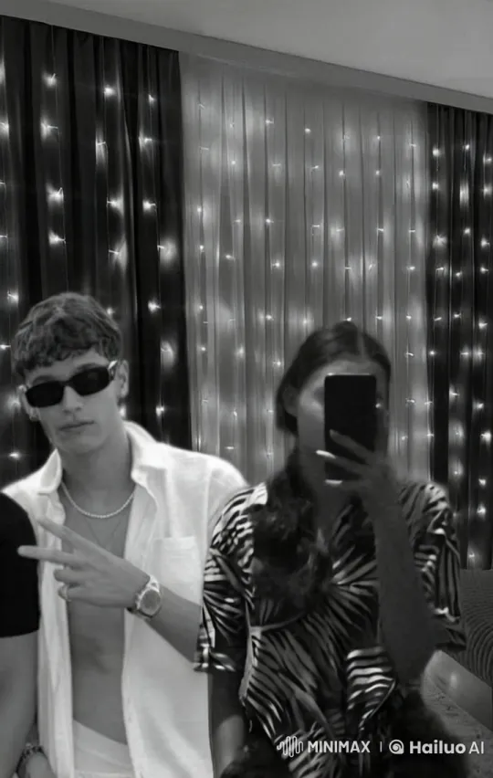 Boy and Girl Share Intimate Moment with Fairy Lights – AI Generated Video | Hailuo AI
