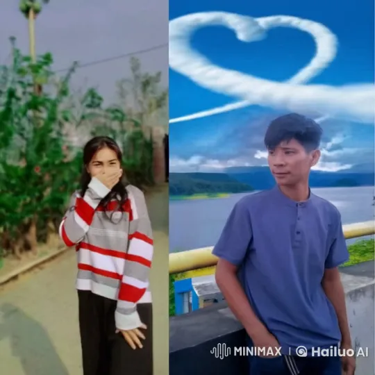 Couple Meets for Romantic Kiss Under Heart Cloud – AI Generated Video | Hailuo AI