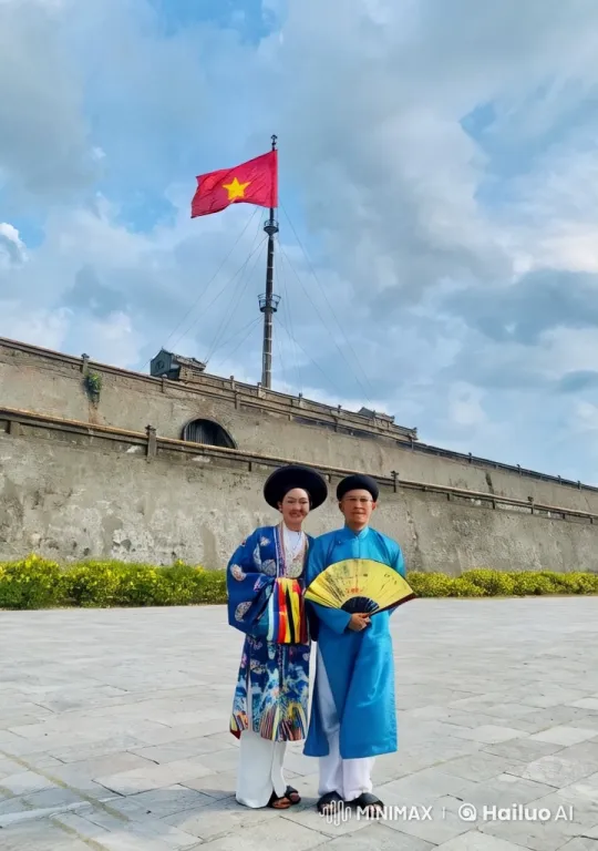 Traditional Vietnamese Kung Fu Fight Against Historic Backdrop – AI Generated Video | Hailuo AI