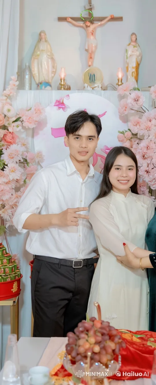 Couple's Graceful Kung Fu Display Amidst Wedding Altar and Rocks – AI Generated Video | Hailuo AI