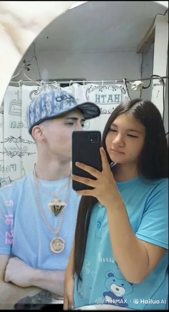 Young Couple's Tender Moment in Themed Bathroom – AI Generated Video | Hailuo AI