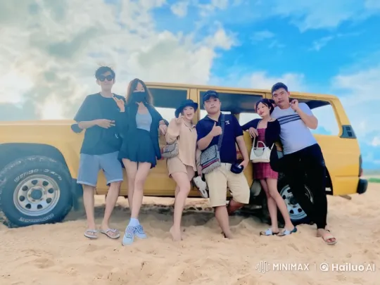 Friends Playfully Practice Kungfu on the Beach – AI Generated Video | Hailuo AI