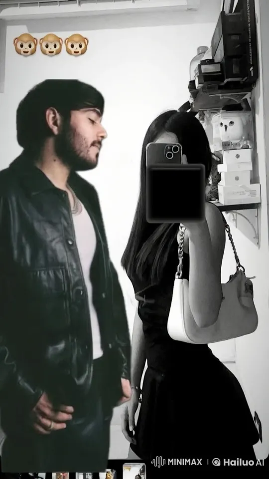 Intimate Monochrome Moment of Embrace and Kiss – AI Generated Video | Hailuo AI