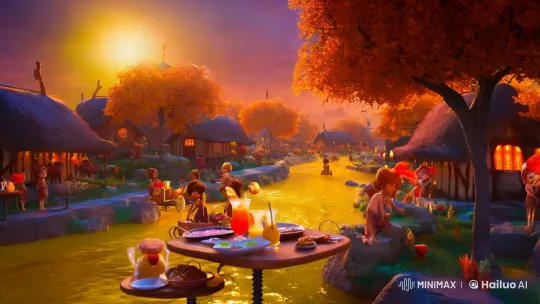 Twilight Village: Enchanted Life of the Evening Tribe – AI Generated Video | Hailuo AI