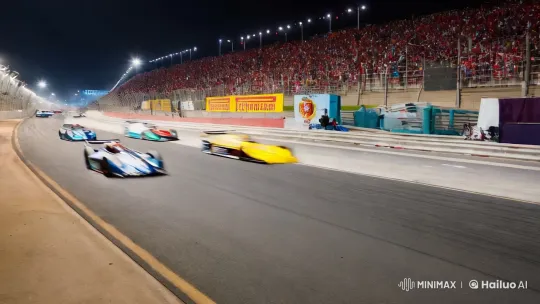 Thrilling High-Speed Car Race: Action and Excitement – AI Generated Video | Hailuo AI