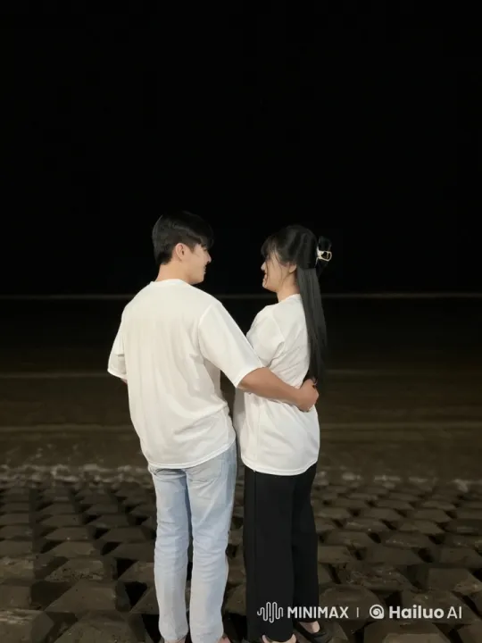 Nocturnal Martial Arts Display on the Beach – AI Generated Video | Hailuo AI