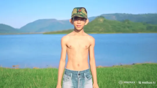 Young Fighter in Serene Landscape Showcases Agility – AI Generated Video | Hailuo AI