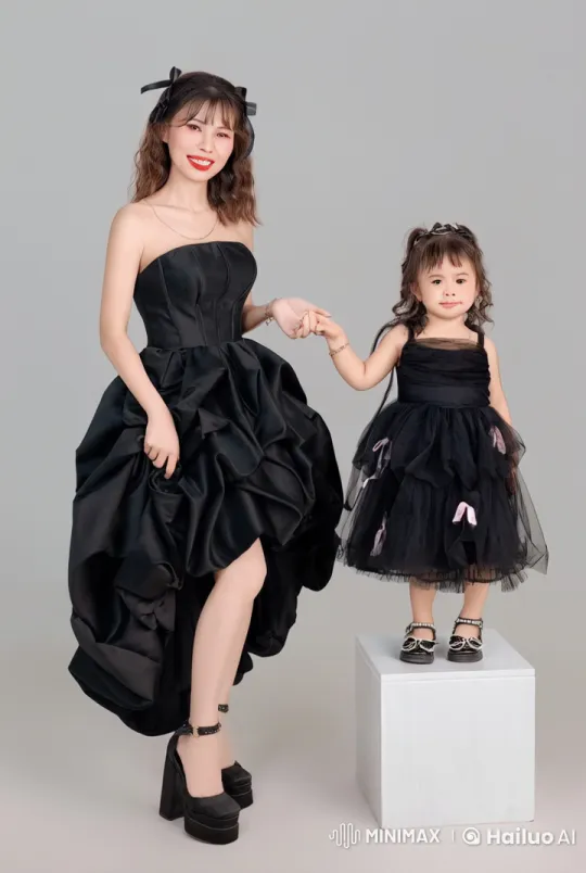 Elegant Black Dresses with Martial Arts Moves – AI Generated Video | Hailuo AI