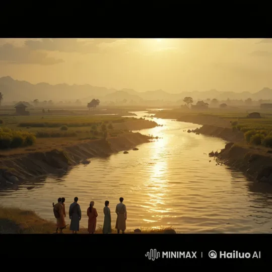 River of Light Dries Up, Threatens Willowbrook's Prosperity – AI Generated Video | Hailuo AI