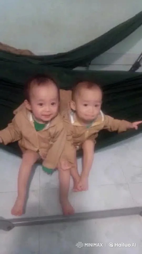 Toddlers Joyfully Play Kungfu in Hammock – AI Generated Video | Hailuo AI