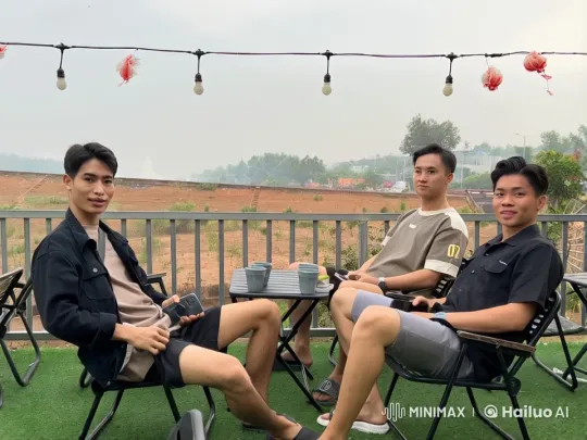 Young Men Practice Kung Fu Under String Lights – AI Generated Video | Hailuo AI