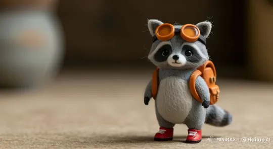 Raccoon Character Inspects Air Conditioning with Report – AI Generated Video | Hailuo AI