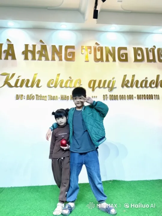 Children Practicing Kung Fu in Front of 'Tùng Dương' Restaurant – AI Generated Video | Hailuo AI