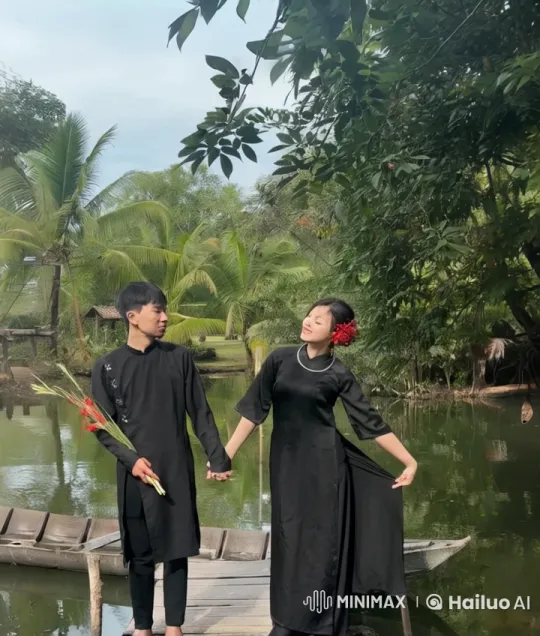 Couple Showcases Martial Arts Skills on River Dock – AI Generated Video | Hailuo AI