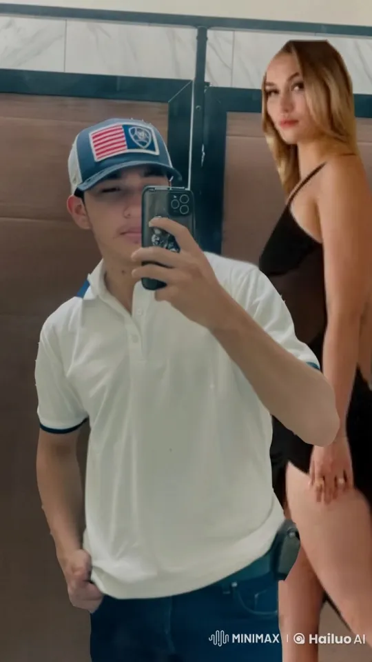 Young Man Takes Selfie as Woman Prepares to Kiss Him – AI Generated Video | Hailuo AI