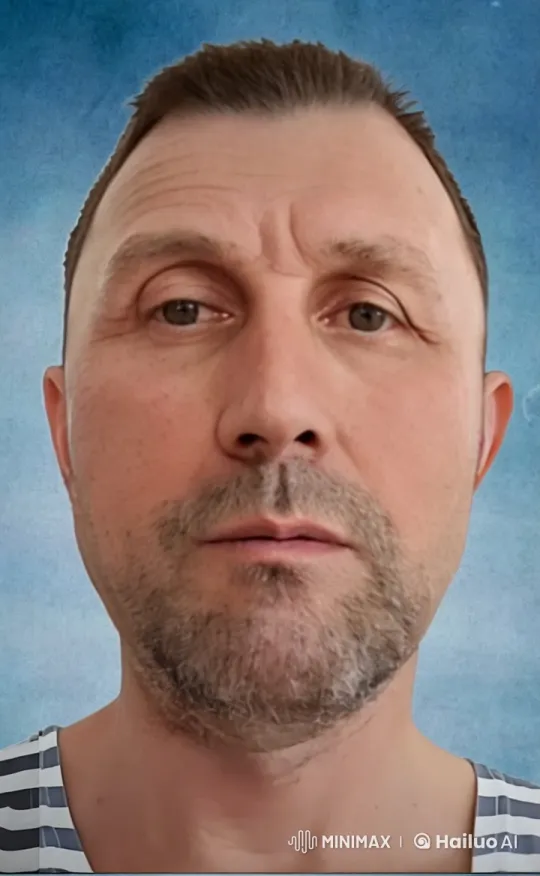 Man Transitioning from Neutral to Warm Smile – AI Generated Video | Hailuo AI