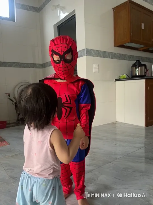 Children Play Fight in Spider-Man Costumes – AI Generated Video | Hailuo AI