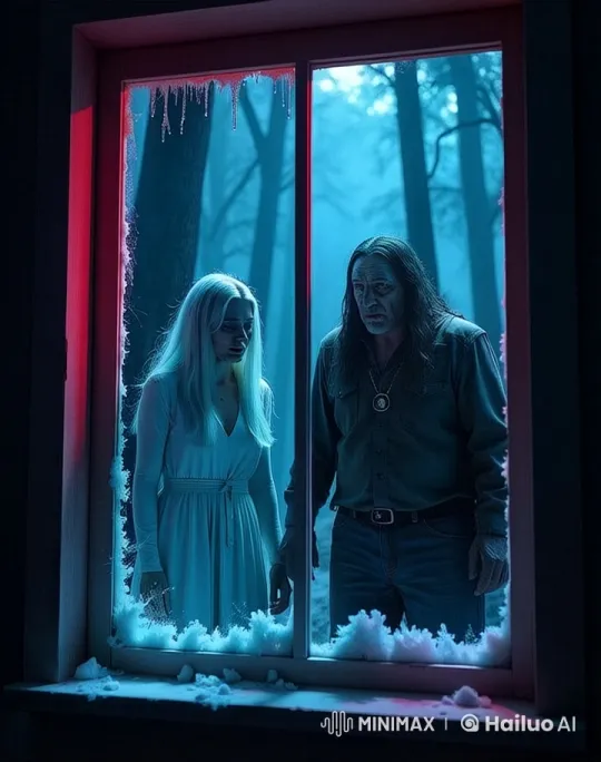 Zombie Couple Approaches House Through Frosted Window – AI Generated Video | Hailuo AI