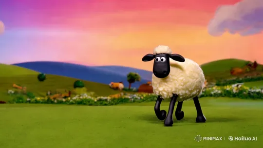 Pastoral Serenity: A Black Sheep's Joyful Dance – AI Generated Video | Hailuo AI