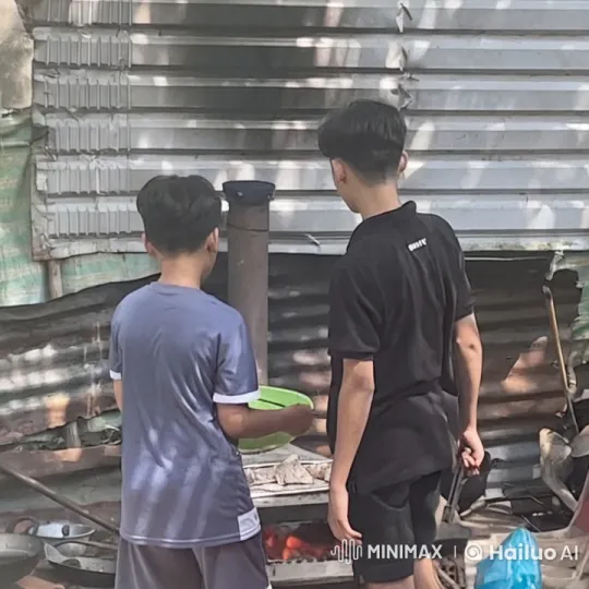 Boys Engage in Playful Kungfu Fight in Rustic Setting – AI Generated Video | Hailuo AI