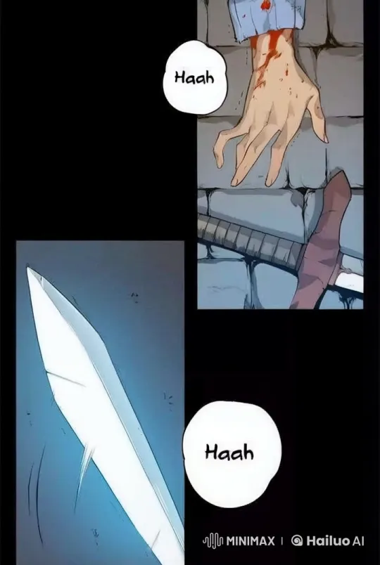 Dramatic Tension: Bloodied Hand, Pristine Sword, and Labored Breathing – AI Generated Video | Hailuo AI
