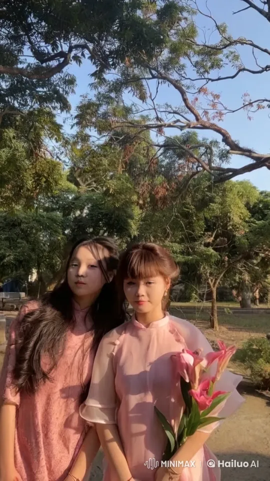 Traditional Attire Kung Fu Sparring in Serene Park – AI Generated Video | Hailuo AI