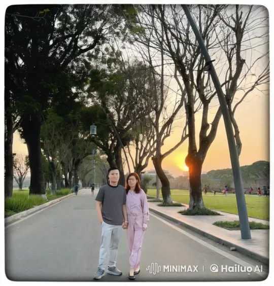 Intense Kungfu Fight in Serene Park at Sunset – AI Generated Video | Hailuo AI