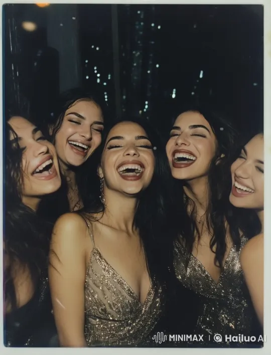 Rooftop Club: Glamorous Women Celebrate in City Lights – AI Generated Video | Hailuo AI